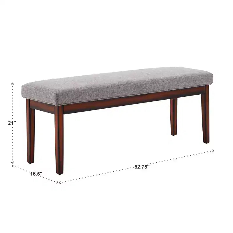 Banc rembourré fini espresso Quinby - iNSPIRE Q