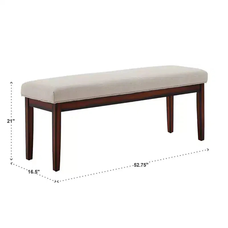 Banc rembourré fini espresso Quinby - iNSPIRE Q