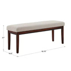 Banc rembourré fini espresso Quinby - iNSPIRE Q