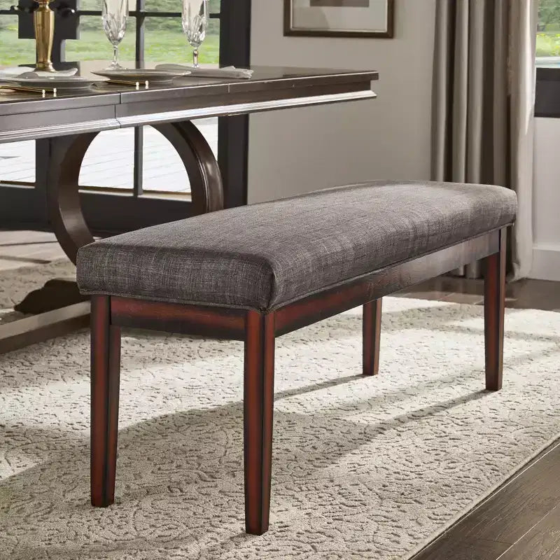 Banc rembourré fini espresso Quinby - iNSPIRE Q