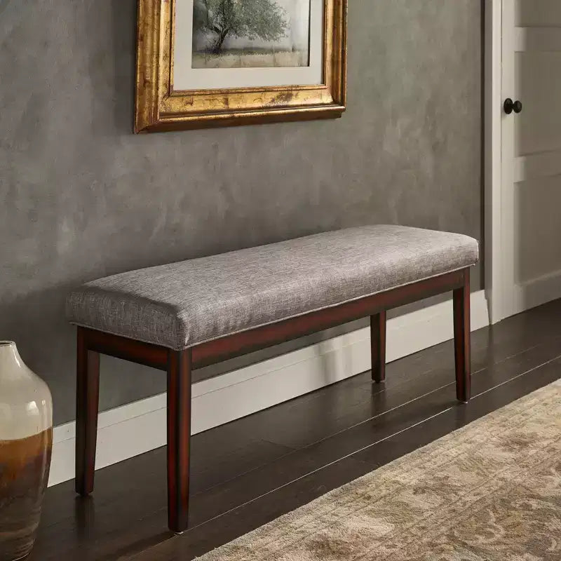 Banc rembourré fini espresso Quinby - iNSPIRE Q