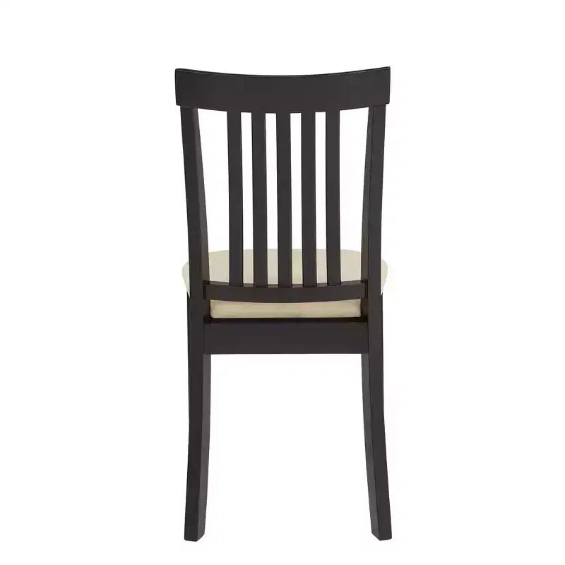 Chaises de salle à manger Kensington Mission à dossier en bois noir et microfibre beige (lot de 2) - Noir/Beige - iNSPIREQ