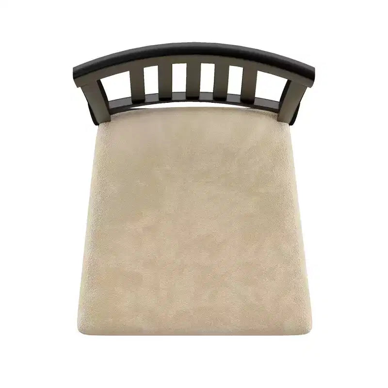 Chaises de salle à manger Kensington Mission à dossier en bois noir et microfibre beige (lot de 2) - Noir/Beige - iNSPIREQ