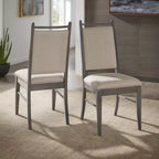 Chaise de salle à manger Fuske en tissu beige et bois (lot de 2) - iNSPIREQ