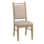 Chaise de salle à manger Fuske en tissu beige et bois (lot de 2) - iNSPIREQ