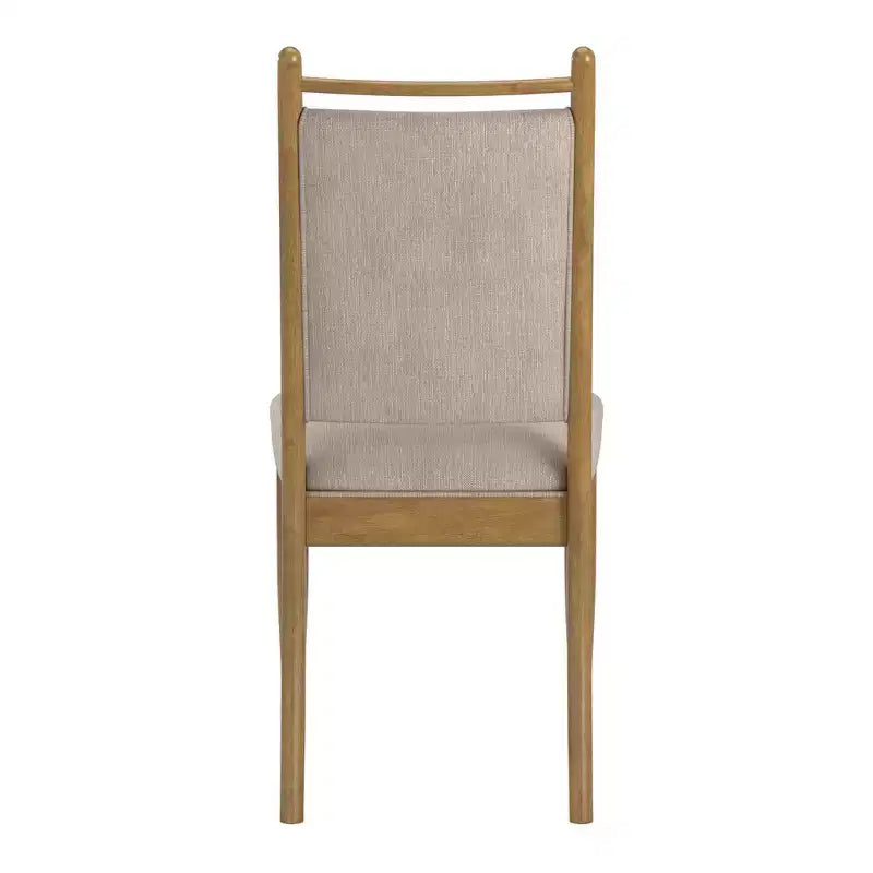 Chaise de salle à manger Fuske en tissu beige et bois (lot de 2) - iNSPIREQ