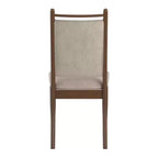Chaise de salle à manger Fuske en tissu beige et bois (lot de 2) - iNSPIREQ
