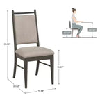 Chaise de salle à manger Fuske en tissu beige et bois (lot de 2) - iNSPIREQ