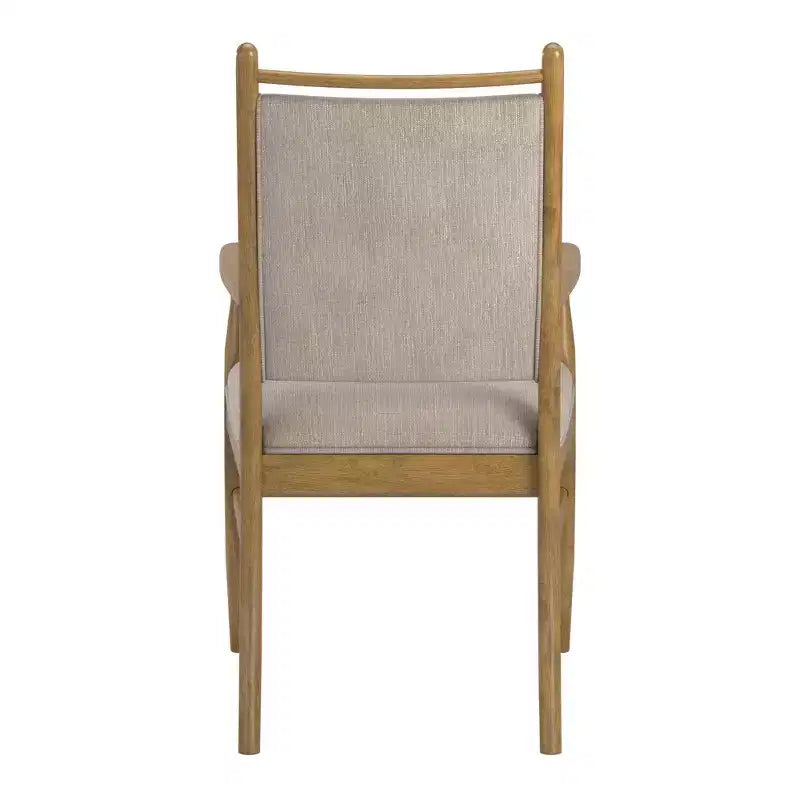 Fauteuil Fuske en tissu beige et bois (lot de 2) - iNSPIREQ