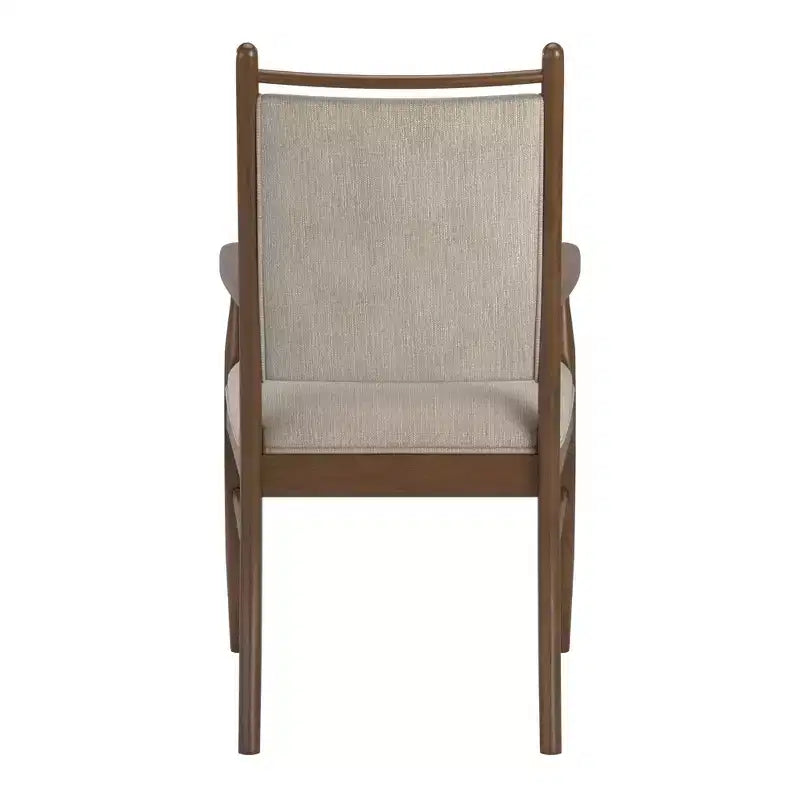 Fauteuil Fuske en tissu beige et bois (lot de 2) - iNSPIREQ