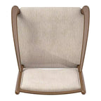 Fauteuil Fuske en tissu beige et bois (lot de 2) - iNSPIREQ