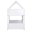 Lit superposé cabane Luxystar double sur double avec tête de lit, pied de lit et garde-corps