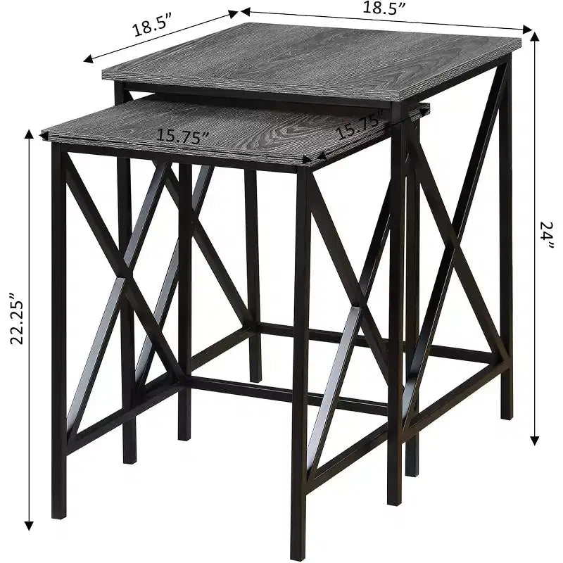 Table d'appoint rectangulaire en métal HomeStock 1 pièce