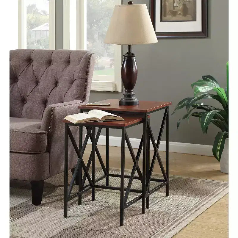 HomeStock Rectangle Metal Table Top End Table 1 -piece