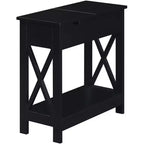 HomeStock Table d'appoint rectangulaire en bois 1 pièce