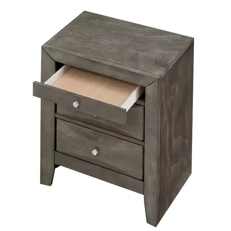 Table de chevet rectangulaire en bois de cerisier HomeStock pour salon et chambre à coucher