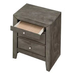 Table de chevet rectangulaire en bois de cerisier HomeStock pour salon et chambre à coucher