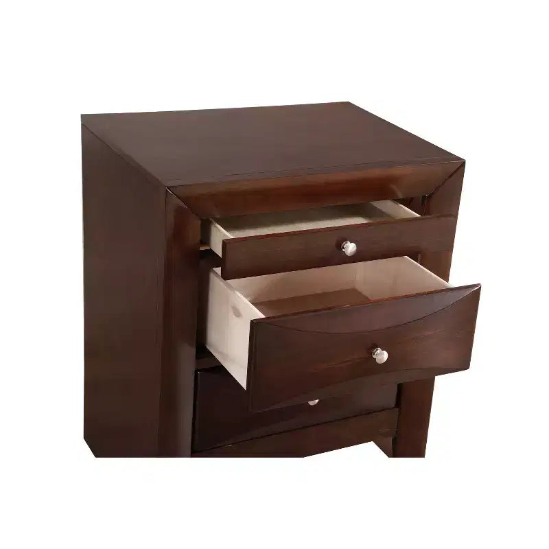 Table de chevet rectangulaire en bois de cerisier HomeStock pour salon et chambre à coucher