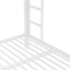 Lit Superposé Bellemave avec Échelle et Barrière de Sécurité, Cadre de Lit Superposé en Métal pour Adolescents et Adultes, Pas Besoin de Sommier Tapissier