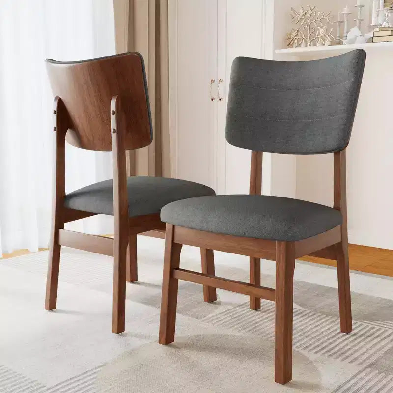 GDFStudio Peterson Chaises de salle à manger rembourrées (lot de 4) avec cadre robuste en bois d'hévéa