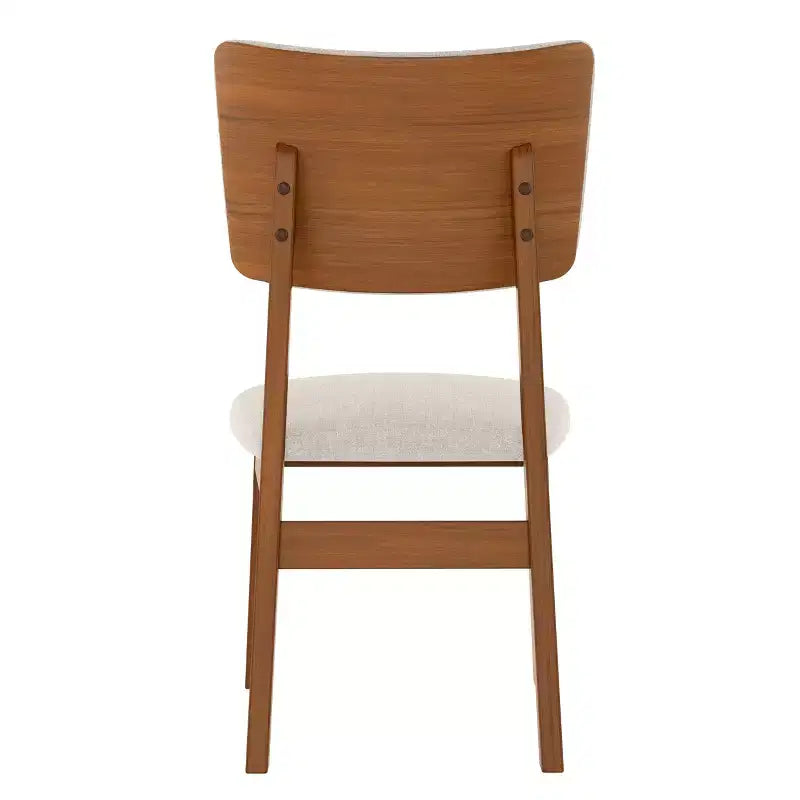 GDFStudio Peterson Chaises de salle à manger rembourrées (lot de 4) avec cadre robuste en bois d'hévéa