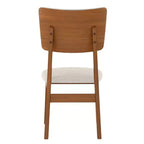 GDFStudio Peterson Chaises de salle à manger rembourrées (lot de 4) avec cadre robuste en bois d'hévéa