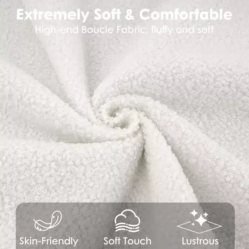 Cadre de lit plateforme rembourré pour enfants - Tête de lit mignonne, douce ou en bouclette - Support robuste à lattes en bois - Silencieux, aucun sommier tapissier requis