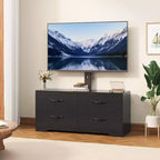 Modern TV Stand with Mount for 32-75 TVs, Media Console Table with 4 Spacious Drawers, Entertainment Center Dresser for Living Room Storage