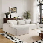 Canapé sectionnel moderne en forme de L 107 avec méridienne, canapé modulaire profond pour salon, chambre, salle familiale-Panipeachy