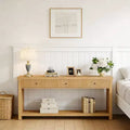 GDFStudio Kensley 70 W Wood 3 Drawer Console Table