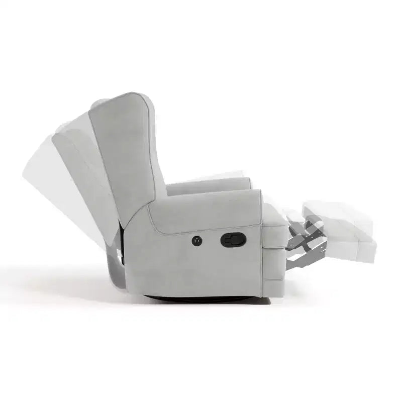 Fauteuil inclinable planeur rembourré à dossier haut Storkcraft Serenity avec port USB