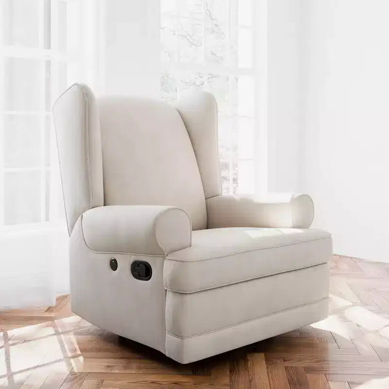 Fauteuil inclinable planeur rembourré à dossier haut Storkcraft Serenity avec port USB