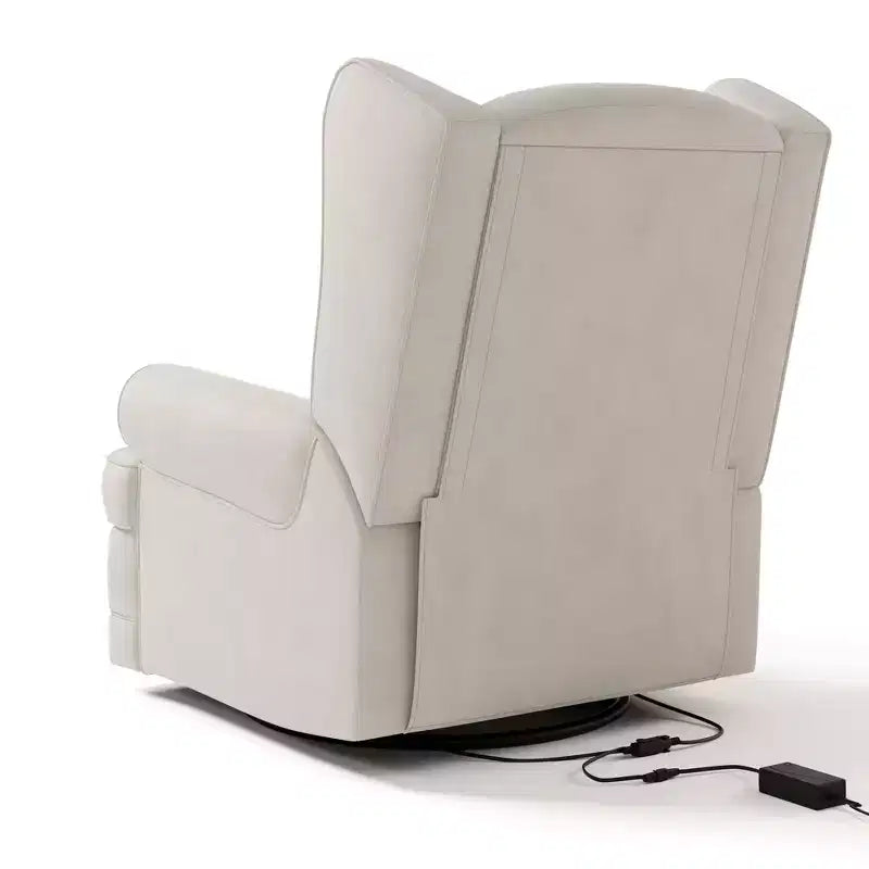 Fauteuil inclinable planeur rembourré à dossier haut Storkcraft Serenity avec port USB