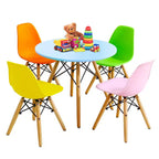 Ensemble table et 4 chaises Costway pour enfants, construction solide, 5 pièces, table à manger pour tout-petits