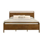 Lit plateforme en bois Roundhill Furniture Eldren, finition noyer