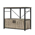 40-50 Gallon Aquarium Stand  Double-Tier Metal & Wood Storage, 660lbs Capacity, Adjustable Feet  Gray