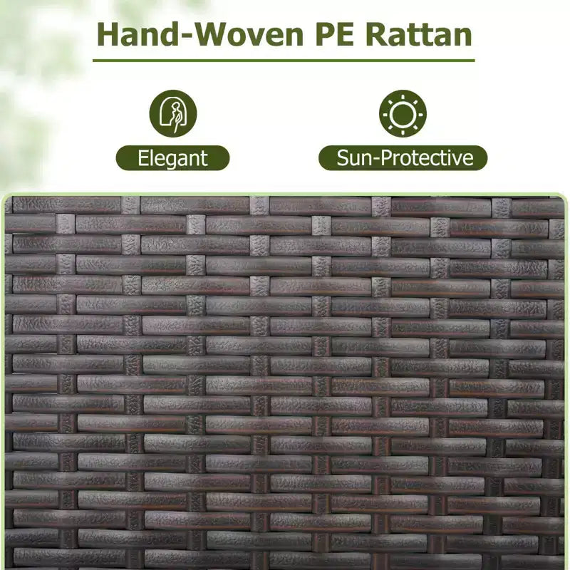 Meuble de rangement extérieur Costway avec étagères et tiroir amovible pour porche marron/noir/gris mélangé