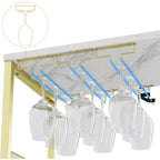 Meuble de Bar à Café et à Vins avec Porte-Bouteilles Amovible, Support à Verres, Tiroir et Porte en Maille, Buffet de Rangement pour Salle à Manger, Cuisine