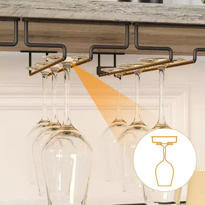 Meuble de Bar à Café et à Vins avec Porte-Bouteilles Amovible, Support à Verres, Tiroir et Porte en Maille, Buffet de Rangement pour Salle à Manger, Cuisine