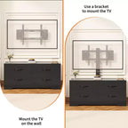 Meuble TV avec support pour téléviseurs de 32 à 75 pouces, console multimédia moderne avec 4 grands tiroirs, commode de centre de divertissement pour salon et chambre