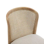 Ensemble de salle à manger extensible 7 pièces Christopher Knight Home Thaddea en bois d'hévéa avec chaises rembourrées en tissu et rotin