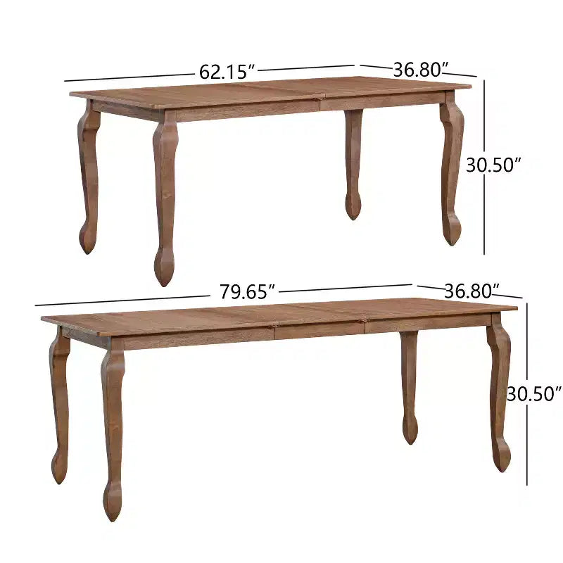 Ensemble de salle à manger extensible 7 pièces Christopher Knight Home Thaddea en bois d'hévéa avec chaises rembourrées en tissu et rotin