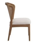 Ensemble de salle à manger extensible 7 pièces Christopher Knight Home Thaddea en bois d'hévéa avec chaises rembourrées en tissu et rotin