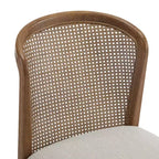 Ensemble de salle à manger extensible 7 pièces Christopher Knight Home Thaddea en bois d'hévéa avec chaises rembourrées en tissu et rotin