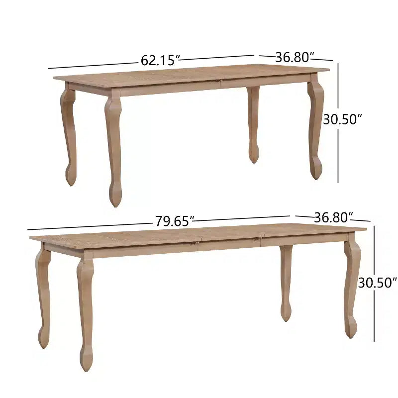 Ensemble de salle à manger extensible 7 pièces Christopher Knight Home Thaddea en bois d'hévéa avec chaises rembourrées en tissu et rotin