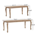 Ensemble de salle à manger extensible 7 pièces Christopher Knight Home Thaddea en bois d'hévéa avec chaises rembourrées en tissu et rotin