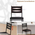 Lot de 2/4 tabourets de bar, chaises de bar hauteur comptoir avec dossier et coussin épais, tabourets rembourrés en cuir PU avec cadre en métal pour cuisine, salle à manger