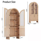 Meuble de cuisine arqué de 60 pouces de haut avec étagères réglables et 4 grands tiroirs, un meuble de rangement de cuisine multifonctionnel.