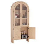 Meuble de cuisine arqué de 60 pouces de haut avec étagères réglables et 4 grands tiroirs, un meuble de rangement de cuisine multifonctionnel.