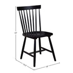 Chaise Windsor Lyra (lot de 2), noire